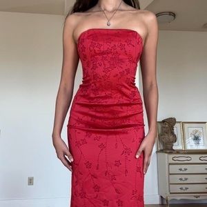 red beaded dress. fits xs-s